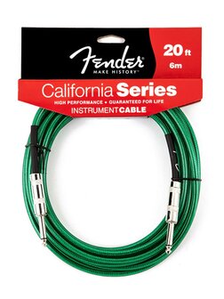 Fender California instrumentkabel, 6 meter surfgreen