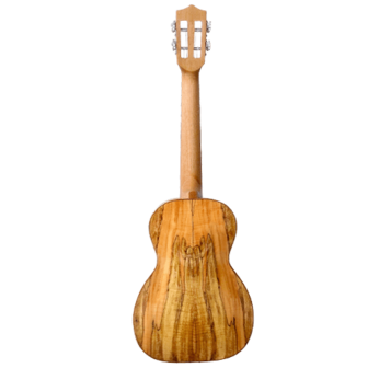 Leho concert ukelele Spruce Top Spalted Maple Archback met hoes