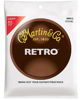 Martin Retro Acoustic snarenset Monel, light 012-054