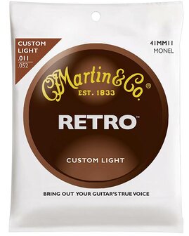 Martin Retro Acoustic snarenset Monel, custom light 011-052