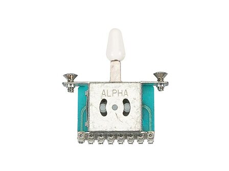 Alpha Toggle switch, 3-standen open lever switch met witte cap