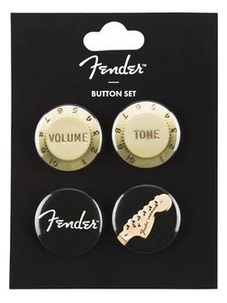 Fender button set, 4 stuks