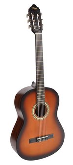 Valencia VC204H volwassen maat klassieke gitaar met extra slanke hals, sunburst