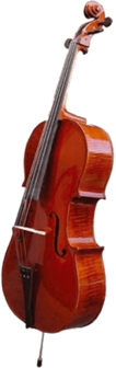 Volledig massieve 4/4 Herald cello, nu compleet met strijkstok, hoes en hars