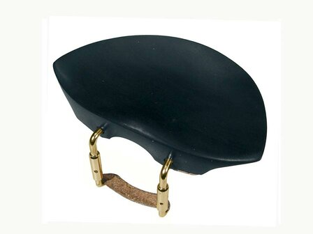 Kinsteun / Chinrest &quot;Flesch&quot;-style, ebony with gold lackered screws