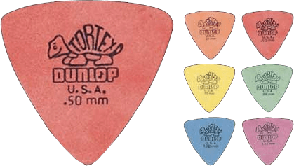 Dunlop Tortex Triangle plectrum in diverse maten