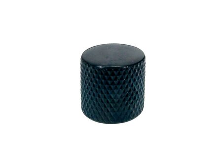 1x dome knob/knop, metal, shaft size 6,0mm, black