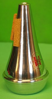 Trompetdemper Harmon French line, straight aluminium, gewelfde vorm