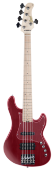 CORT Basgitaar, GB75JH, Translucent Red, 5 snaren