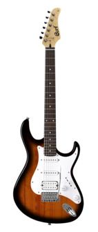 Cort G110 e-gitaarpakket Tobacco sunburst met Cort CM15 combo versterker