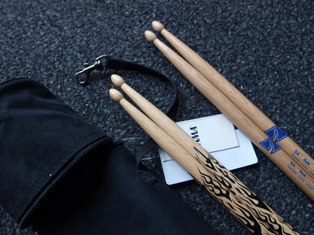 Tama sticktas met 2 paar drumsticks 5A Oak