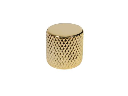 1x dome knop, metal, push on, gold