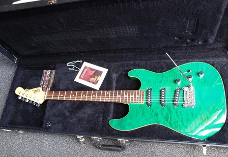 G&amp;L Legacy S500 DLX Clear Forest Green RW USA met certificaat van echtheid