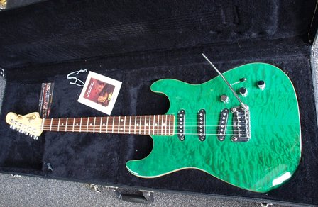 G&amp;L Legacy S500 DLX Clear Forest Green RW USA met certificaat van echtheid