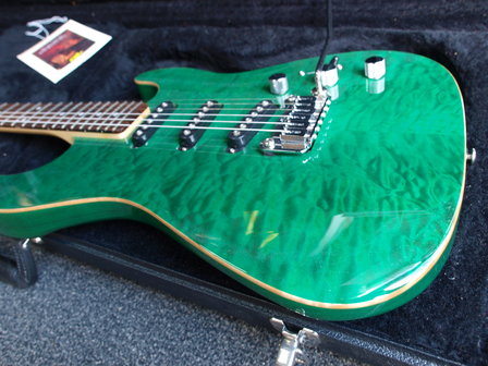 G&amp;L Legacy S500 DLX Clear Forest Green RW USA met certificaat van echtheid