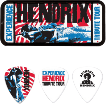 Dunlop plectrums Jimi Hendrix - Doos met 6, hendrix tribute tour