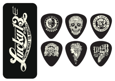 Dunlop plectrums Lucky 13 - Doos met 6, Lucky 13