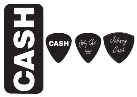 Dunlop plectrums Johnny Cash - Doos met 6, Bold Heavy