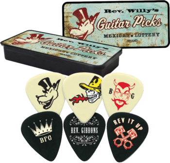 Dunlop plectrums Rev Willy&#039;s Mexican Lottery - doos met 6, hard