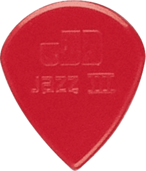 Dunlop plectrums, 6 stuks Nylon Jazz III, rood