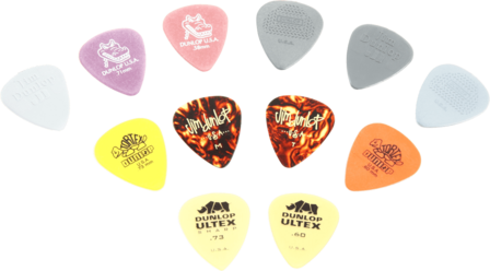 Dunlop plectrums, Variety Pack - Zakje met 12, assortiment Light/Medium