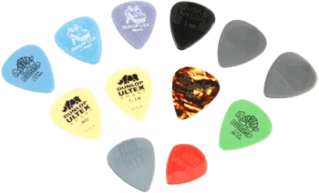 Dunlop plectrums, Variety Pack - Zakje met 12, assortiment Medium/Heavy