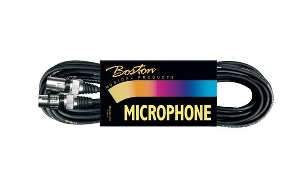 Microfoonkabel 5 meter, XLR-F - XLR-M, rood of blauw