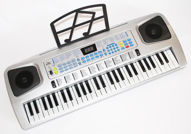 Sky Keyboard met 54 toetsen, microfoon, bladmuzieksteun en voeding
