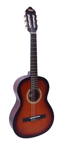 Valencia VC-203H 3/4 gitaar met extra smalle hals, sunburst satin