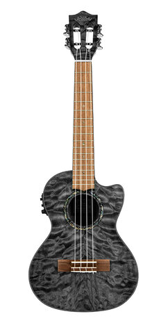 Lanikai Tenor ukulele, Quilted Maple Black Stain e/a met koffer
