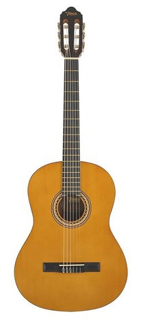 Valencia VC204H volwassen maat klassieke gitaar met extra slanke hals, naturel