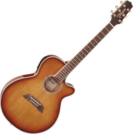 Takamine TSP138C Thinline Teaburst, electro-akoestisch met koffer