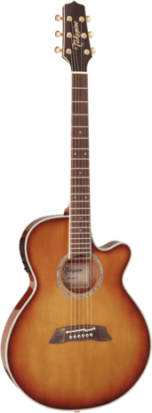 Takamine TSP138C Thinline Teaburst, electro-akoestisch met koffer