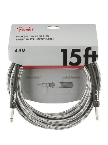 Fender Professional Series instrument cable, 15 ft (ca 4,5 m) Grey Tweed