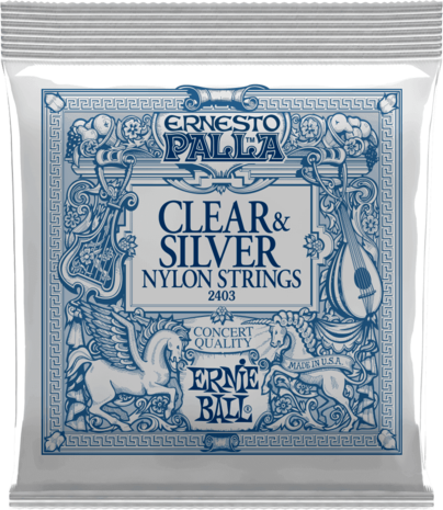 Ernie Ball 2403 Ernesto Palla Nylon clear-silver plated steel, normal tension