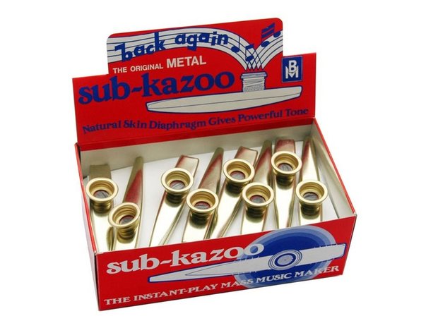 Metalen Kazoo, voor het maken van een buzzend geluid