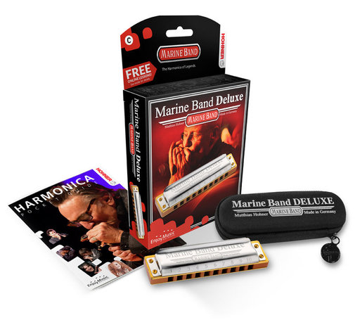 HOHNER Mondharmonica, Marine Band – Deluxe, E-, G-, A-, Bb of C-stemming