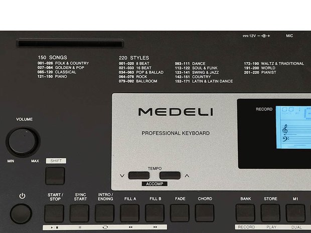 Medeli M331 electronisch keyboard, 61 toetsen, 2x3 Watt