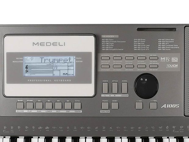 Medeli Aspire A100S keyboard Silver, 61 toetsen, met adapter