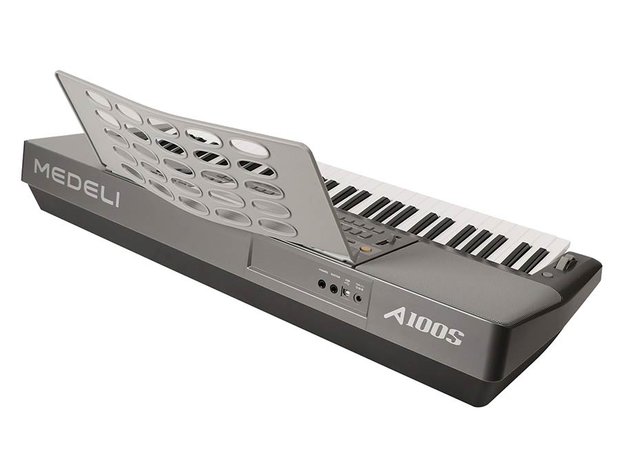 Medeli A100S keyboard Silver, 61 toetsen, met adapter