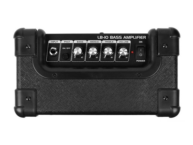 GLX LB-10 electrische basgitaar versterker met volume boost en equaliser 