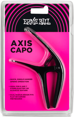 Ernie Ball Axis Capo zwart voor nylon- en staalsnarige gitaar