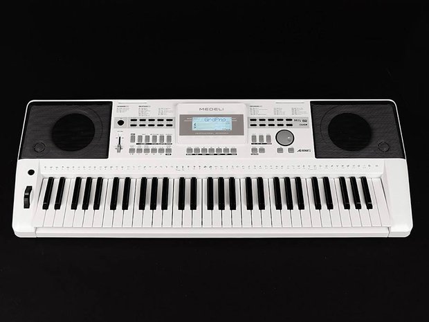 Medeli Aspire Series Keyboard A100SW Wit met 61 aanslaggevoelige toetsen, 2 x 10 watt 