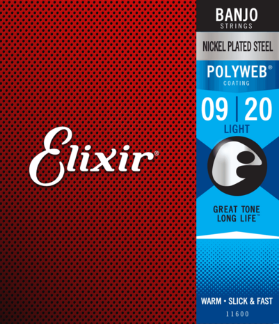 Elixir Banjosnaren 11600 Light Polyweb voor 5-snarige banjo