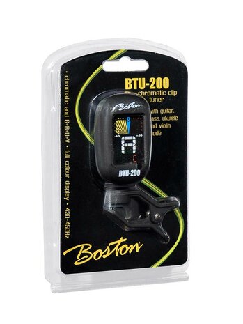 Boston Clipon chromatisch stemapparaat voor gitaar, viool, ukulele, ed, full color display, tuner