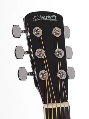 Nashville electro-akoestische gitaar met ingebouwd stemapparaat, zwart