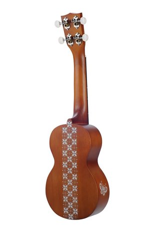 Kahiko Batik series sopraan ukelele met hoes, trans brown