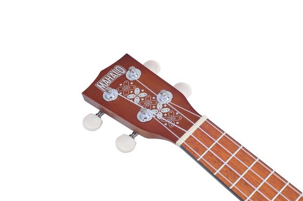 Kahiko Batik series sopraan ukelele met hoes, trans brown