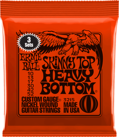 Ernie Ball 3215 Packs met 3 sets - Skinny top heavy bottom 