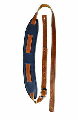 Souldier Leather Strap 2tone Rust on Navy, leren riem